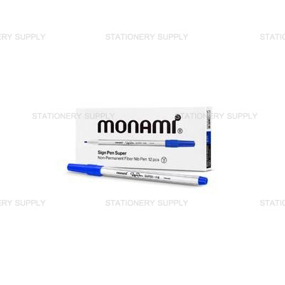 Monami ปากกาสีน้ำ ซุปเปอร์ไซน์เพน สีน้ำเงิน (แพ็ค12ด้าม)