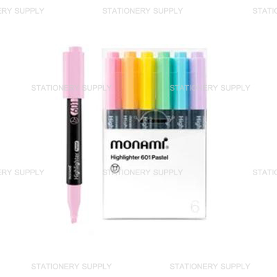 Monami ปากกาเน้นข้อความ ชุด 6 สี พาสเทล (แพ็ค6ด้าม)