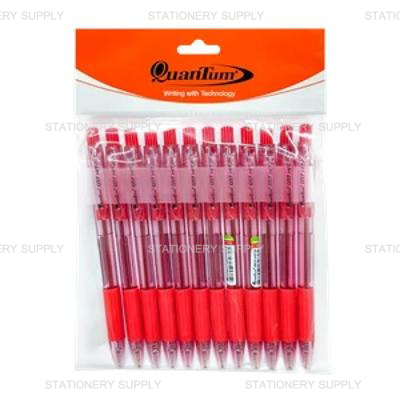 Quantum ปากกาลูกลื่น 007 HITZ สีแดง (แพ็ค12ด้าม)