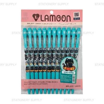 Lamoon ปากกาลูกลื่น สีน้ำเงิน 0.38 LM-1196 (แพ็ค12ด้าม)