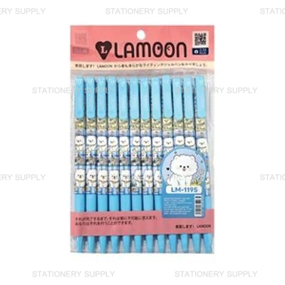 Lamoon ปากกาลูกลื่น สีน้ำเงิน 0.38 LM-1195 (แพ็ค12ด้าม)