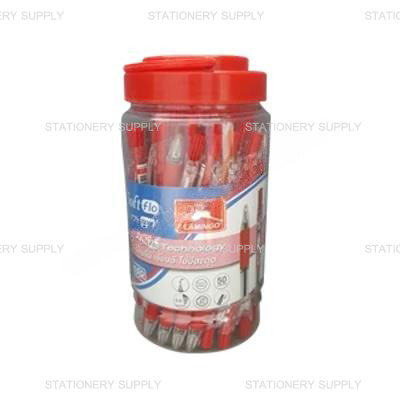 Flamingo ปากกาลูกลื่น No.B08 สีแดง (แพ็ค50ด้าม)