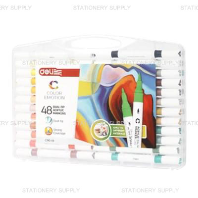 Deli ปากกาอะคริลิก 48 สี 2 หัว C190-48 (แพ็ค48ด้าม)