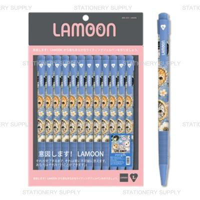 Lamoon ปากกาลูกลื่น สีน้ำเงิน 0.38 LM-1207 (แพ็ค12ด้าม)