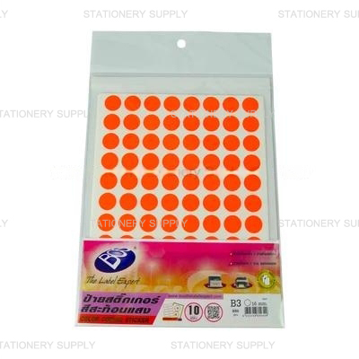 ป้ายสติกเกอร์ บอส สีสะท้อนแสง B3 สีแดง
