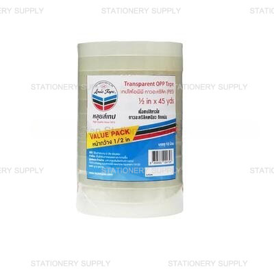 เทปโอพีพี หลุยส์เทป Eco P85 1/2 นิ้ว x 45 หลา สีใส