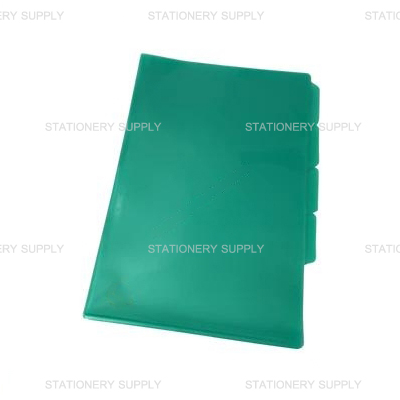 แฟ้มซอง A4 3 ชั้น สีเขียวแก่